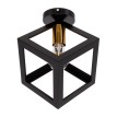 GLOBOSTAR® CUBE  Μοντέρνο Φωτιστικό Οροφής με Ντουί 1 x E27 AC 220-240V IP20 - Μαύρο & Χρυσό - Μ25 x Π25 x Υ25cm