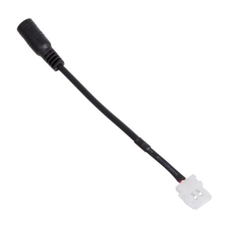 GLOBOSTAR® STRIPCON  Ταχυσύνδεσμος για Μονόχρωμη Ταινία LED 8mm σε DC Jack 5.5x2.1mm Θηλυκό Σύνδεσμο IP20 - Λευκό - Μ15 x Π1.2 x Υ1.2cm