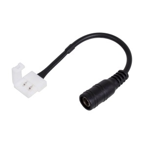 Ταχυσύνδεσμος Τροφοδοσίας IP20 - Strip To Power Connector 5.5*2.1 για Ένωση 1 x Μονόχρωμη Ταινία LED Πλάτους 10mm