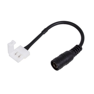 Ταχυσύνδεσμος Τροφοδοσίας IP20 - Strip To Power Connector 5.5*2.1 για Ένωση 1 x Μονόχρωμη Ταινία LED Πλάτους 10mm