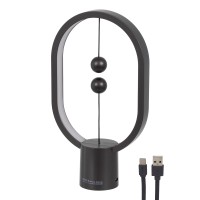 MAGNET  Μοντέρνο Φωτιστικό Γραφείου Σκούρο Γκρι LED 15 Watt 1500lm DC 5V με Μαγνητικό Διακόπτη & Καλώδιο Τροφοδοσίας USB Θερμό Λευκό 2700K