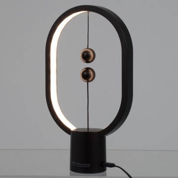 MAGNET  Μοντέρνο Φωτιστικό Γραφείου Σκούρο Γκρι LED 15 Watt 1500lm DC 5V με Μαγνητικό Διακόπτη & Καλώδιο Τροφοδοσίας USB Θερμό Λευκό 2700K