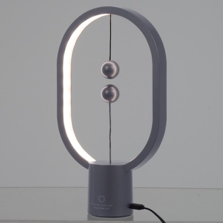 Επιτραπέζιο Φωτιστικό Πορτατίφ LED 15W 1500lm 360° DC 5V IP20 Θερμό Λευκό 2700K Γκρι & Λευκό Πλαστικό - Μ14 x Π5.5 x Υ24.8cm