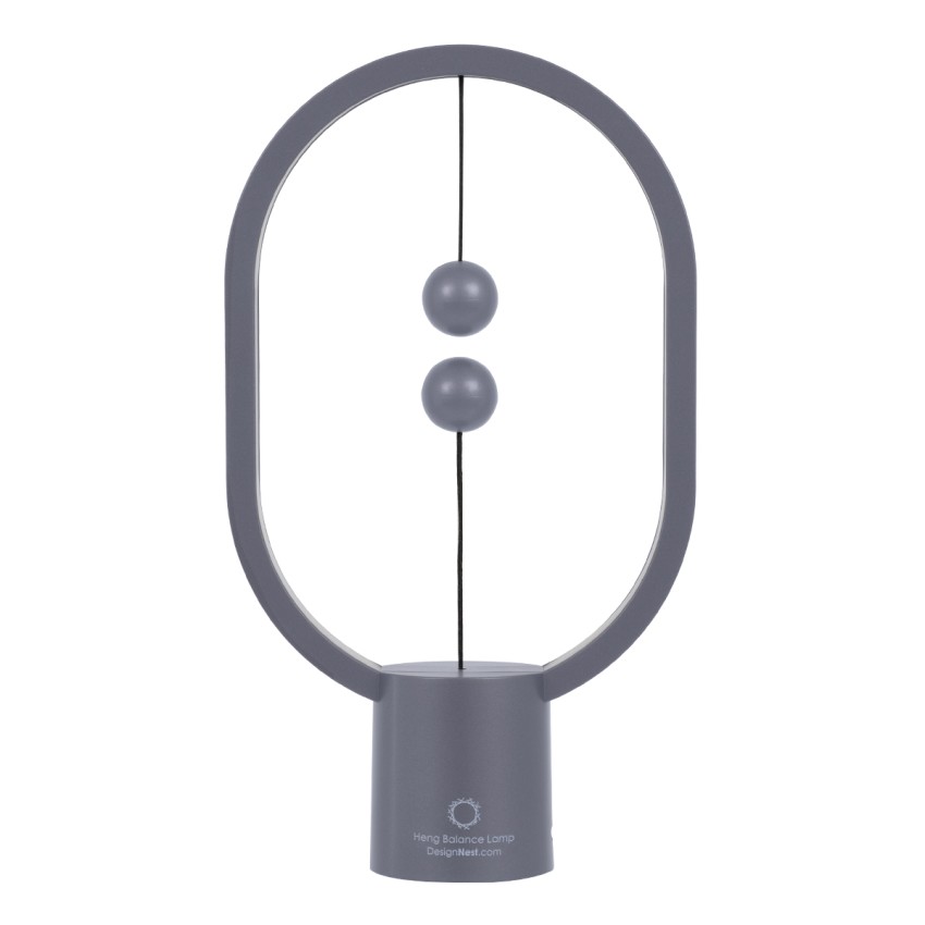 Επιτραπέζιο Φωτιστικό Πορτατίφ LED 15W 1500lm 360° DC 5V IP20 Θερμό Λευκό 2700K Γκρι & Λευκό Πλαστικό - Μ14 x Π5.5 x Υ24.8cm