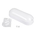 GLOBOSTAR® HOMIE  Φωτιστικό Καραβοχελώνα Τοίχου - Απλίκα LED 11W 918lm 180° AC 220-240V Αδιάβροχο IP65 Θερμό Λευκό 2700K - Lumileds SMD Chip - Λευκό Γαλακτερό - Μ17 x Π7 x Υ4.5cm