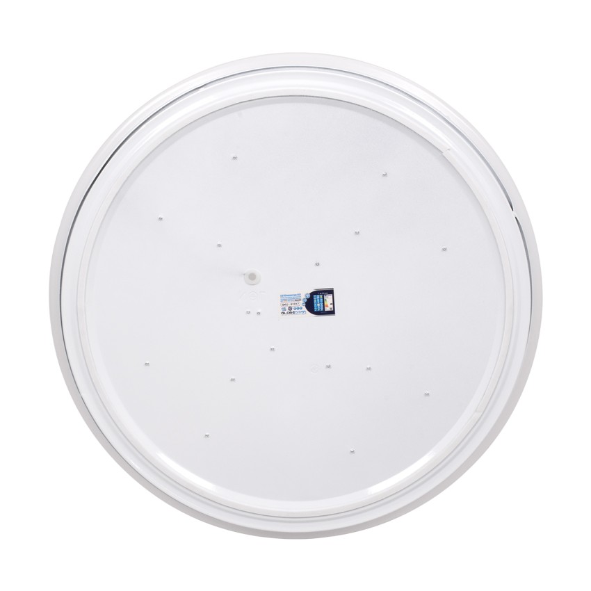 GLOBOSTAR® AVA  Μοντέρνο Φωτιστικό Οροφής LED 76W 7600lm 120° AC 220-240V IP20 Ρυθμιζόμενο Λευκό CCT με Χειριστήριο από 2700K έως 6000K Dimmable - Lumileds SMD Chip - Λευκό Ματ - Μ48 x Π48 x Υ6.5cm