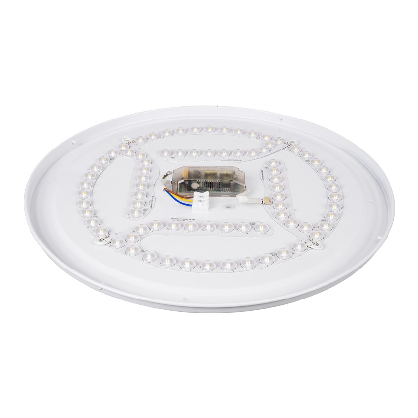 GLOBOSTAR® AVA  Μοντέρνο Φωτιστικό Οροφής LED 76W 7600lm 120° AC 220-240V IP20 Ρυθμιζόμενο Λευκό CCT με Χειριστήριο από 2700K έως 6000K Dimmable - Lumileds SMD Chip - Λευκό Ματ - Μ48 x Π48 x Υ6.5cm