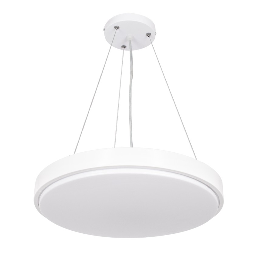 CASPER  Κρεμαστή Πλαφονιέρα Οροφής LED CCT 76W 8372lm 120° AC 220-240V - Εναλλαγή Φωτισμού μέσω Τηλεχειριστηρίου All In One Ψυχρό Λευκό 6000k+Φυσικό Λευκό 4500k+Θερμό Λευκό 2700k Dimmable Φ45cm - Λευκό