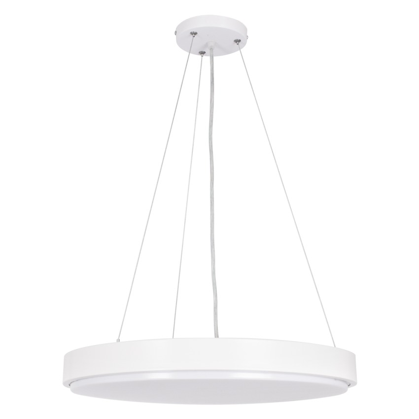 CASPER  Κρεμαστή Πλαφονιέρα Οροφής LED CCT 76W 8372lm 120° AC 220-240V - Εναλλαγή Φωτισμού μέσω Τηλεχειριστηρίου All In One Ψυχρό Λευκό 6000k+Φυσικό Λευκό 4500k+Θερμό Λευκό 2700k Dimmable Φ45cm - Λευκό