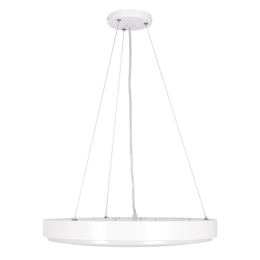 CASPER  Κρεμαστή Πλαφονιέρα Οροφής LED CCT 76W 8372lm 120° AC 220-240V - Εναλλαγή Φωτισμού μέσω Τηλεχειριστηρίου All In One Ψυχρό Λευκό 6000k+Φυσικό Λευκό 4500k+Θερμό Λευκό 2700k Dimmable Φ45cm - Λευκό