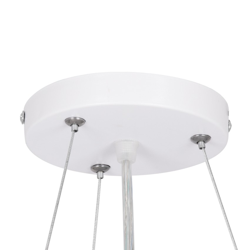 CASPER  Κρεμαστή Πλαφονιέρα Οροφής LED CCT 76W 8372lm 120° AC 220-240V - Εναλλαγή Φωτισμού μέσω Τηλεχειριστηρίου All In One Ψυχρό Λευκό 6000k+Φυσικό Λευκό 4500k+Θερμό Λευκό 2700k Dimmable Φ45cm - Λευκό