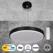 CASPER  Κρεμαστή Πλαφονιέρα Οροφής LED CCT 76W 8372lm 120° AC 220-240V - Εναλλαγή Φωτισμού μέσω Τηλεχειριστηρίου All In One Ψυχρό Λευκό 6000k+Φυσικό Λευκό 4500k+Θερμό Λευκό 2700k Dimmable Φ45cm - Μαύρο