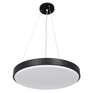 CASPER  Κρεμαστή Πλαφονιέρα Οροφής LED CCT 76W 8372lm 120° AC 220-240V - Εναλλαγή Φωτισμού μέσω Τηλεχειριστηρίου All In One Ψυχρό Λευκό 6000k+Φυσικό Λευκό 4500k+Θερμό Λευκό 2700k Dimmable Φ45cm - Μαύρο