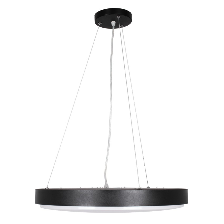 CASPER  Κρεμαστή Πλαφονιέρα Οροφής LED CCT 76W 8372lm 120° AC 220-240V - Εναλλαγή Φωτισμού μέσω Τηλεχειριστηρίου All In One Ψυχρό Λευκό 6000k+Φυσικό Λευκό 4500k+Θερμό Λευκό 2700k Dimmable Φ45cm - Μαύρο