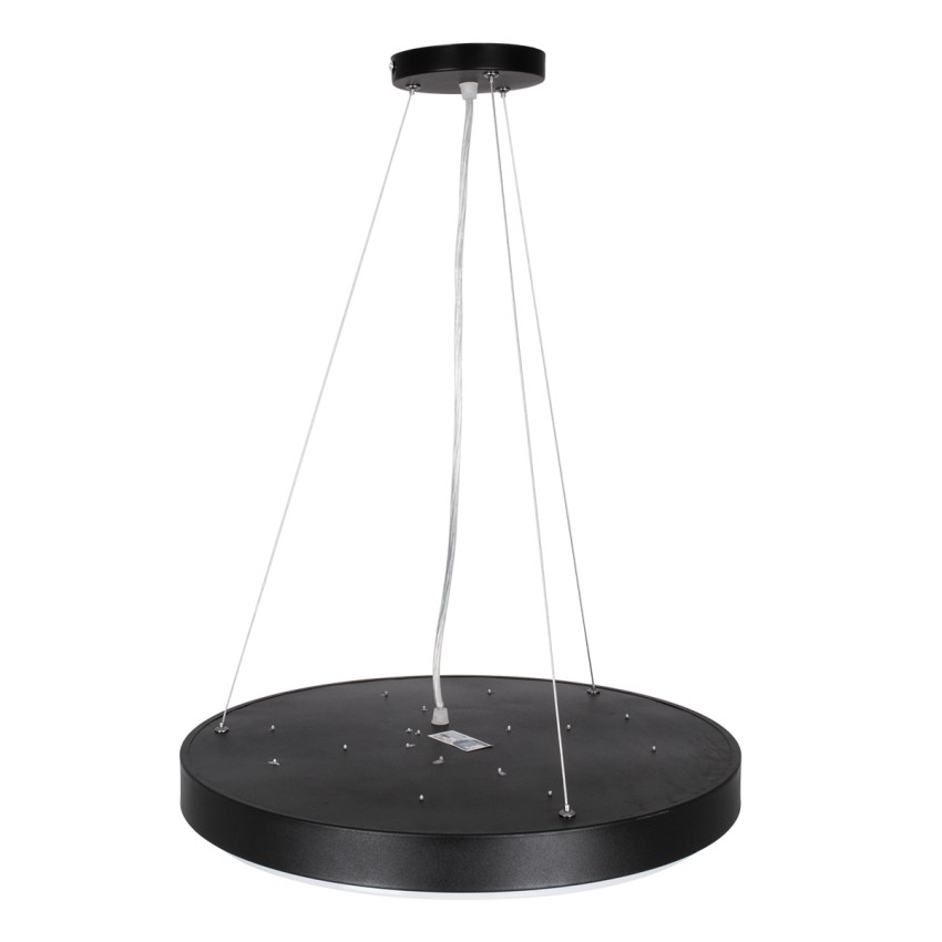 CASPER  Κρεμαστή Πλαφονιέρα Οροφής LED CCT 76W 8372lm 120° AC 220-240V - Εναλλαγή Φωτισμού μέσω Τηλεχειριστηρίου All In One Ψυχρό Λευκό 6000k+Φυσικό Λευκό 4500k+Θερμό Λευκό 2700k Dimmable Φ45cm - Μαύρο