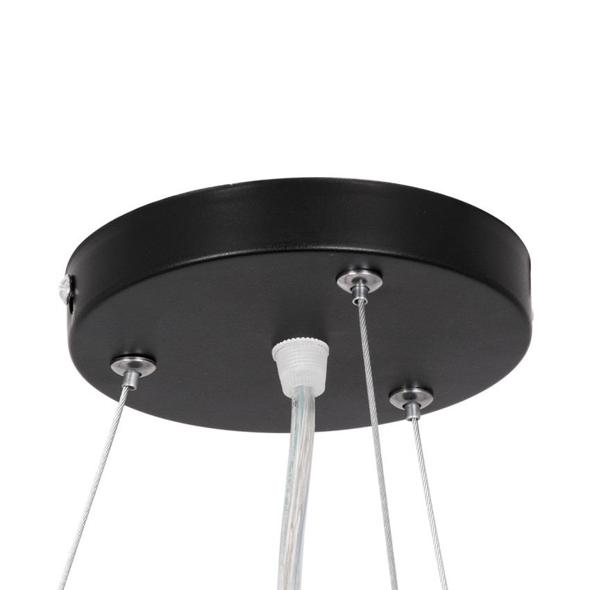 CASPER  Κρεμαστή Πλαφονιέρα Οροφής LED CCT 76W 8372lm 120° AC 220-240V - Εναλλαγή Φωτισμού μέσω Τηλεχειριστηρίου All In One Ψυχρό Λευκό 6000k+Φυσικό Λευκό 4500k+Θερμό Λευκό 2700k Dimmable Φ45cm - Μαύρο
