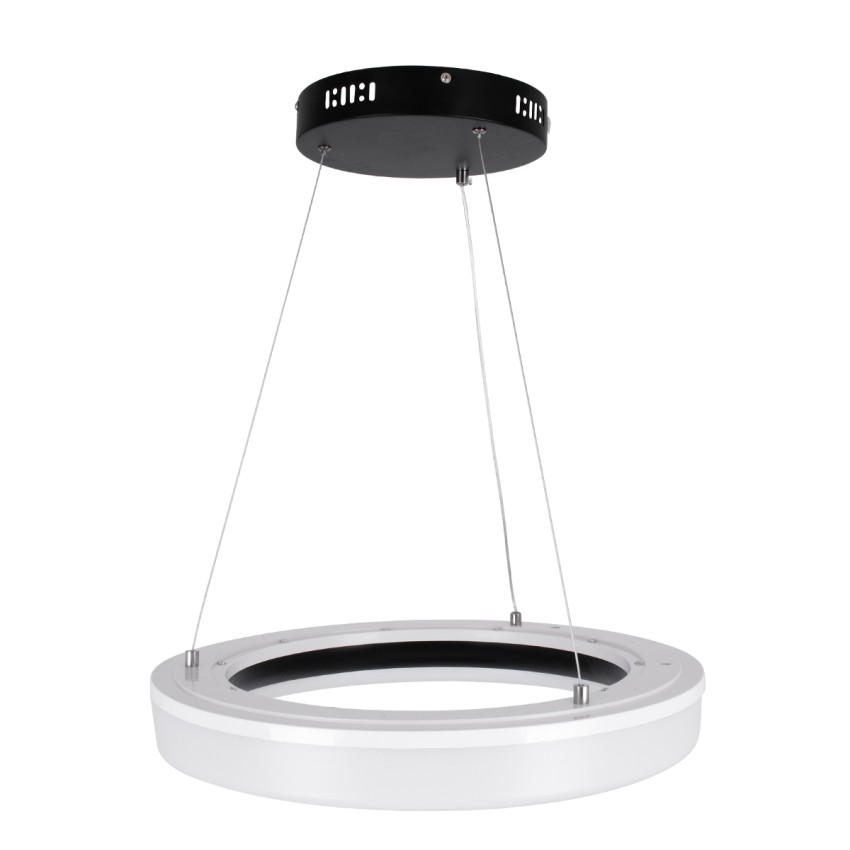 ARIANA  Κρεμαστή Πλαφονιέρα Οροφής Κύκλος LED CCT 55W 6376lm 120° AC 220-240V - Εναλλαγή Φωτισμού μέσω Τηλεχειριστηρίου All In One Ψυχρό Λευκό 6000k+Φυσικό Λευκό 4500k+Θερμό Λευκό 2700k Dimmable Φ48cm - Μαύρο