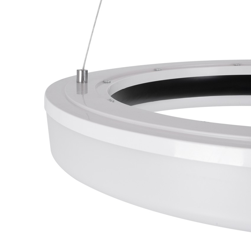 ARIANA  Κρεμαστή Πλαφονιέρα Οροφής Κύκλος LED CCT 55W 6376lm 120° AC 220-240V - Εναλλαγή Φωτισμού μέσω Τηλεχειριστηρίου All In One Ψυχρό Λευκό 6000k+Φυσικό Λευκό 4500k+Θερμό Λευκό 2700k Dimmable Φ48cm - Μαύρο