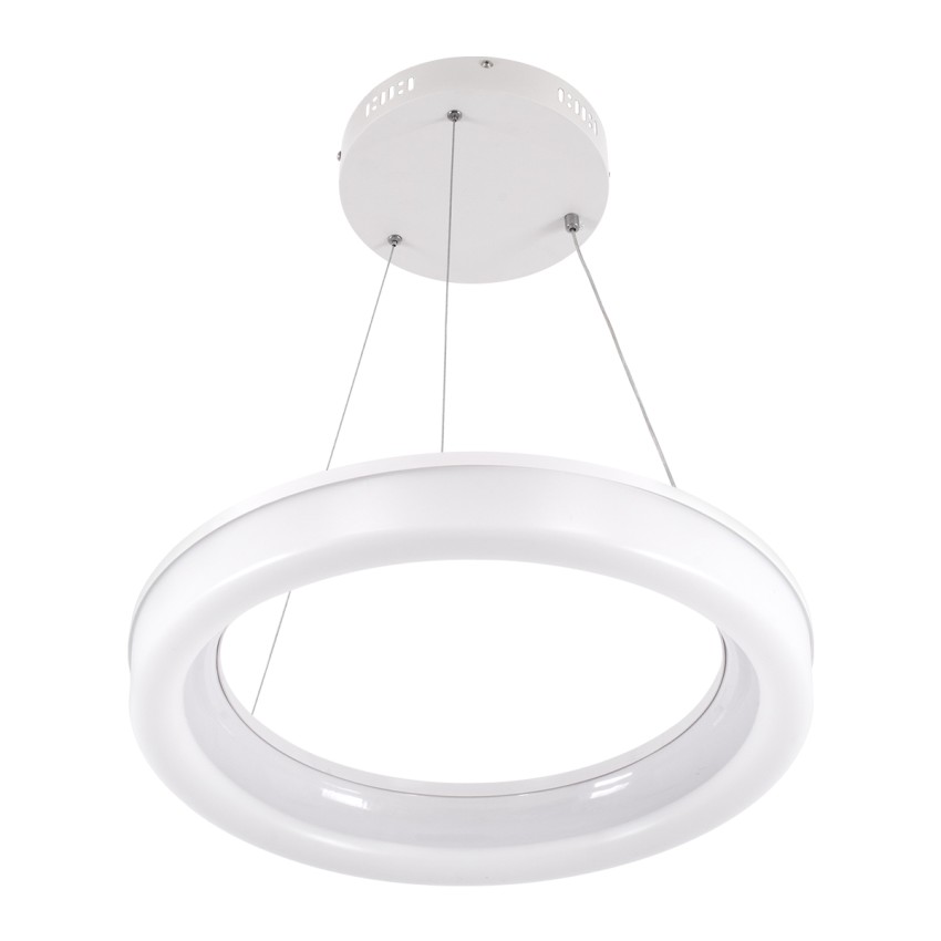 ARIANA  Κρεμαστή Πλαφονιέρα Οροφής Κύκλος LED CCT 55W 6376lm 120° AC 220-240V - Εναλλαγή Φωτισμού μέσω Τηλεχειριστηρίου All In One Ψυχρό Λευκό 6000k+Φυσικό Λευκό 4500k+Θερμό Λευκό 2700k Dimmable Φ48cm - Λευκό