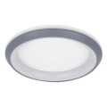 MELINA  Πλαφονιέρα Οροφής Κύκλος LED CCT 55W 6376lm 120° AC 220-240V - Εναλλαγή Φωτισμού μέσω Τηλεχειριστηρίου All In One Ψυχρό Λευκό 6000k+Φυσικό Λευκό 4500k+Θερμό Λευκό 2700k Dimmable Φ48cm - Ανθρακί