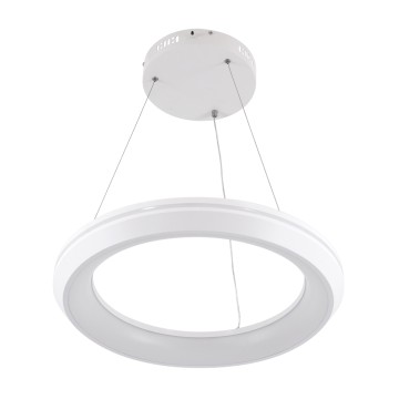 MELINA  Κρεμαστή Πλαφονιέρα Οροφής Κύκλος LED CCT 55W 6376lm 120° AC 220-240V - Εναλλαγή Φωτισμού μέσω Τηλεχειριστηρίου All In One Ψυχρό Λευκό 6000k+Φυσικό Λευκό 4500k+Θερμό Λευκό 2700k Dimmable Φ48cm - Λευκό