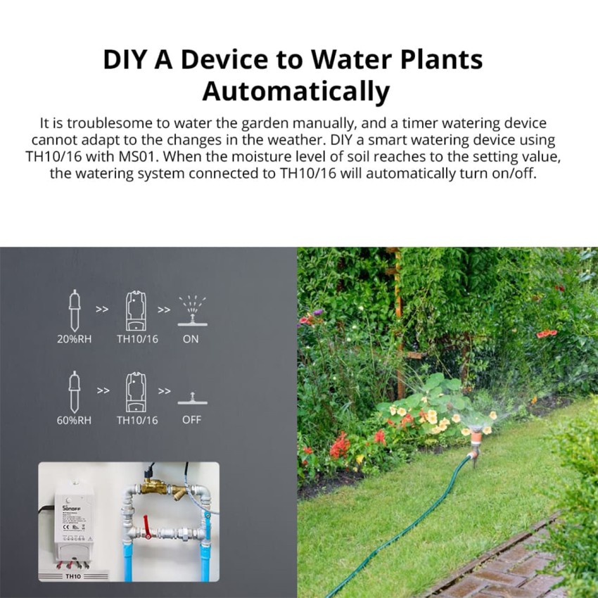 SONOFF MS01 - Smart Soil Moisture Sensor TH Sensor for TH10 & TH16 Models