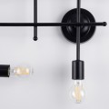 PIPING  Vintage Επιτοίχιο Φωτιστικό Πολύφωτο 6 x E27 IP20 Μαύρο Μέταλλο - Μ66 x Π9.5 x Υ49cm