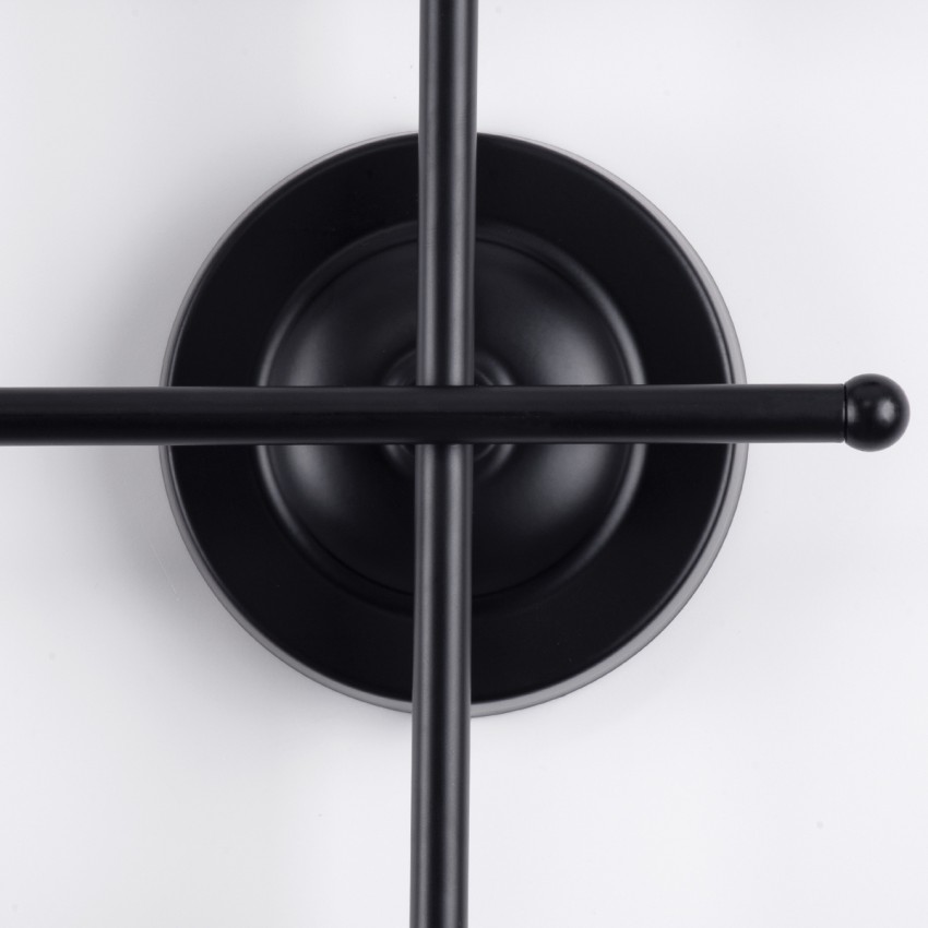 PIPING  Vintage Επιτοίχιο Φωτιστικό Πολύφωτο 6 x E27 IP20 Μαύρο Μέταλλο - Μ66 x Π9.5 x Υ49cm