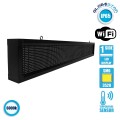 GLOBOSTAR®DISPLAY  Κυλιόμενη Ψηφιακή Επιγραφή P10 Μονής Όψης LED AC 220-240V Αδιάβροχο IP54 Ψυχρό Λευκό 6000K - WiFi Control μέσω FK APP - Αισθητήρας Θερμοκρασίας & Υγρασίας - Μ168 x Π9 x Υ24cm