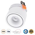 OMEGA-R  Χωνευτό LED Spot Downlight TrimLess Φ10cm 12W 1560lm 36° AC 220-240V IP20 Φ10 x Υ8.2cm - Στρόγγυλο - Λευκό - Φυσικό Λευκό 4500K - Bridgelux COB