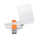 OMEGA-R  Χωνευτό LED Spot Downlight TrimLess Φ10cm 12W 1500lm 36° AC 220-240V IP20 Φ10 x Υ8.2cm - Στρόγγυλο - Λευκό - Θερμό Λευκό 2700K - Bridgelux COB