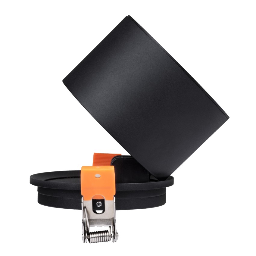 OMEGA-R  Χωνευτό LED Spot Downlight TrimLess Φ10cm 12W 1500lm 36° AC 220-240V IP20 Φ10 x Υ8.2cm - Στρόγγυλο - Μαύρο - Θερμό Λευκό 2700K - Bridgelux COB