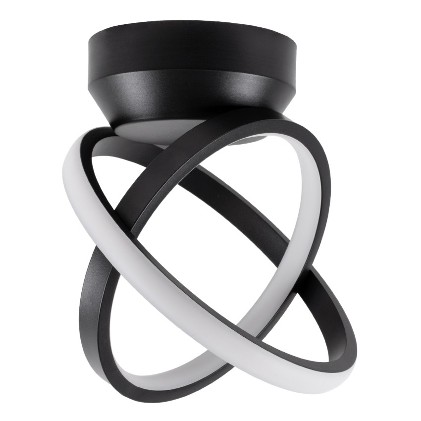 GLOBOSTAR® AMELIA  Μοντέρνο Φωτιστικό Οροφής LED 20W 2400lm 300° AC 220-240V IP20 Ρυθμιζόμενο Λευκό CCT με On/Off 2700K/4500K/6000K - Lumileds SMD Chip - Μαύρο Ματ - Μ24.5 x Π16 x Υ25cm