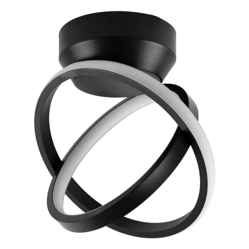 GLOBOSTAR® AMELIA  Μοντέρνο Φωτιστικό Οροφής LED 20W 2400lm 300° AC 220-240V IP20 Ρυθμιζόμενο Λευκό CCT με On/Off 2700K/4500K/6000K - Lumileds SMD Chip - Μαύρο Ματ - Μ24.5 x Π16 x Υ25cm