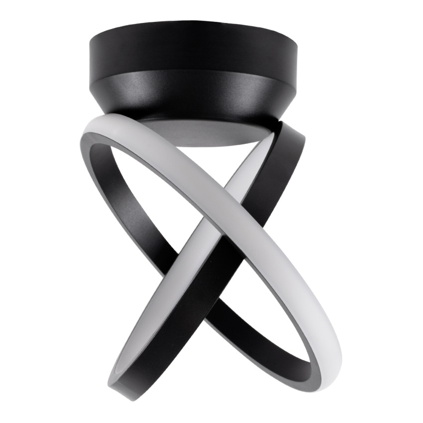 GLOBOSTAR® AMELIA  Μοντέρνο Φωτιστικό Οροφής LED 20W 2400lm 300° AC 220-240V IP20 Ρυθμιζόμενο Λευκό CCT με On/Off 2700K/4500K/6000K - Lumileds SMD Chip - Μαύρο Ματ - Μ24.5 x Π16 x Υ25cm