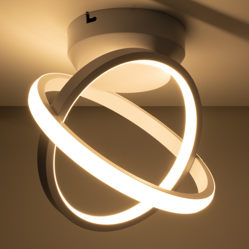 AMELIA  Φωτιστικό Οροφής Design LED CCT 20W 2400lm 300° AC 220-240V - Εναλλαγή Φωτισμού μέσω Διακόπτη On/Off All In One Ψυχρό 6000k+Φυσικό 4500k+Θερμό 2700k Μ24.5 x Π16 x Υ25cm - Λευκό