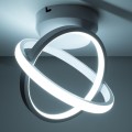 AMELIA  Φωτιστικό Οροφής Design LED CCT 20W 2400lm 300° AC 220-240V - Εναλλαγή Φωτισμού μέσω Διακόπτη On/Off All In One Ψυχρό 6000k+Φυσικό 4500k+Θερμό 2700k Μ24.5 x Π16 x Υ25cm - Λευκό