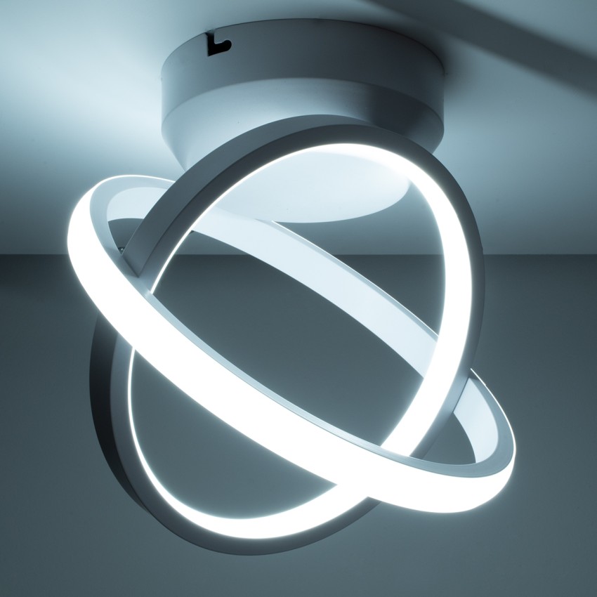 AMELIA  Φωτιστικό Οροφής Design LED CCT 20W 2400lm 300° AC 220-240V - Εναλλαγή Φωτισμού μέσω Διακόπτη On/Off All In One Ψυχρό 6000k+Φυσικό 4500k+Θερμό 2700k Μ24.5 x Π16 x Υ25cm - Λευκό