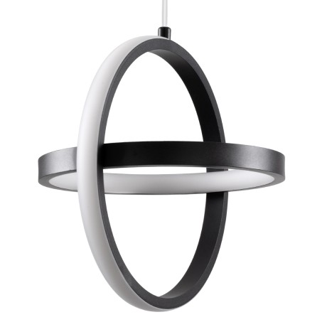 GLOBOSTAR® ALICE  Μοντέρνο Κρεμαστό Φωτιστικό Οροφής LED 20W 2400lm 300° AC 220-240V IP20 Ρυθμιζόμενο Λευκό CCT με On/Off 2700K/4500K/6000K - Lumileds SMD Chip - Μαύρο Ματ - Μ25 x Π22 x Υ25cm