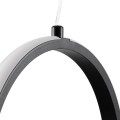 GLOBOSTAR® ALICE  Μοντέρνο Κρεμαστό Φωτιστικό Οροφής LED 20W 2400lm 300° AC 220-240V IP20 Ρυθμιζόμενο Λευκό CCT με On/Off 2700K/4500K/6000K - Lumileds SMD Chip - Μαύρο Ματ - Μ25 x Π22 x Υ25cm