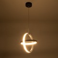 GLOBOSTAR® ALICE  Μοντέρνο Κρεμαστό Φωτιστικό Οροφής LED 20W 2400lm 300° AC 220-240V IP20 Ρυθμιζόμενο Λευκό CCT με On/Off 2700K/4500K/6000K - Lumileds SMD Chip - Μαύρο Ματ - Μ25 x Π22 x Υ25cm