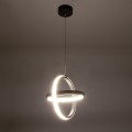 GLOBOSTAR® ALICE  Μοντέρνο Κρεμαστό Φωτιστικό Οροφής LED 20W 2400lm 300° AC 220-240V IP20 Ρυθμιζόμενο Λευκό CCT με On/Off 2700K/4500K/6000K - Lumileds SMD Chip - Μαύρο Ματ - Μ25 x Π22 x Υ25cm