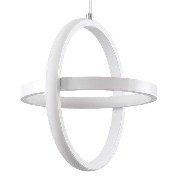 ALICE  Κρεμαστό Φωτιστικό Οροφής Design LED CCT 20W 2400lm 300° AC 220-240V - Εναλλαγή Φωτισμού μέσω Διακόπτη On/Off All In One Ψυχρό 6000k+Φυσικό 4500k+Θερμό 2700k Μ25 x Π22 x Υ25cm - Λευκό