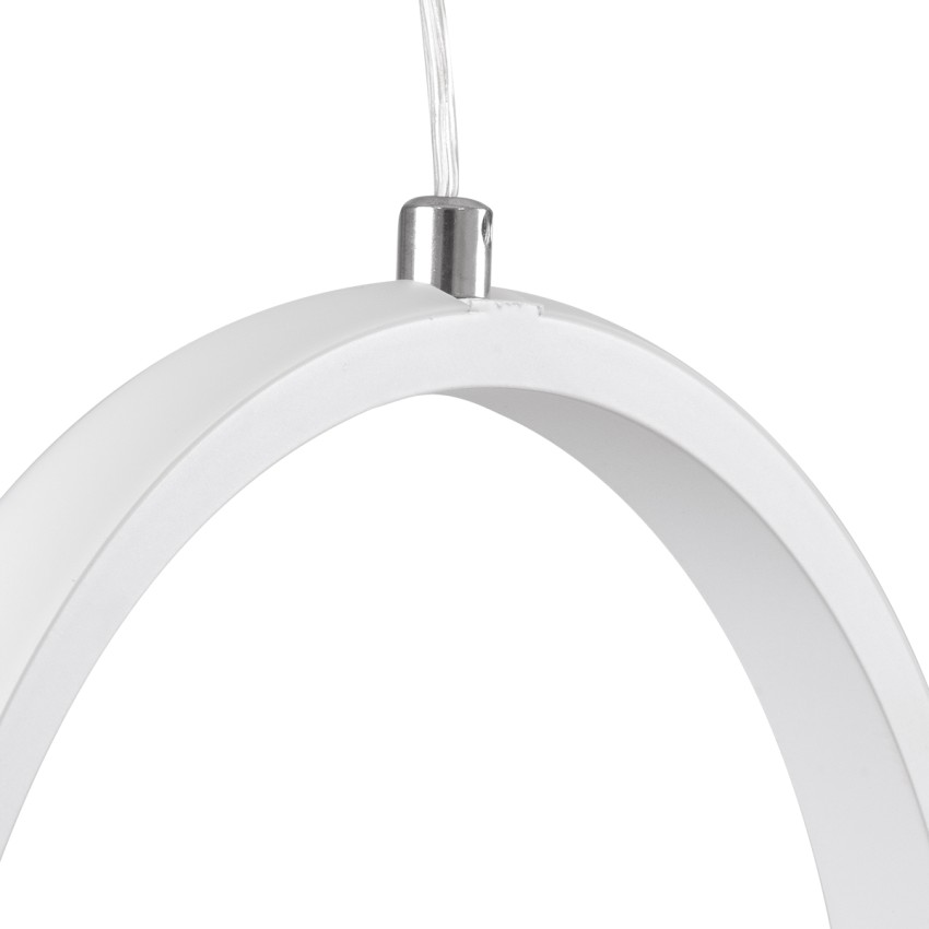 ALICE  Κρεμαστό Φωτιστικό Οροφής Design LED CCT 20W 2400lm 300° AC 220-240V - Εναλλαγή Φωτισμού μέσω Διακόπτη On/Off All In One Ψυχρό 6000k+Φυσικό 4500k+Θερμό 2700k Μ25 x Π22 x Υ25cm - Λευκό