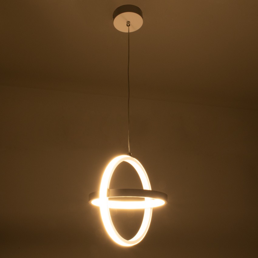 ALICE  Κρεμαστό Φωτιστικό Οροφής Design LED CCT 20W 2400lm 300° AC 220-240V - Εναλλαγή Φωτισμού μέσω Διακόπτη On/Off All In One Ψυχρό 6000k+Φυσικό 4500k+Θερμό 2700k Μ25 x Π22 x Υ25cm - Λευκό