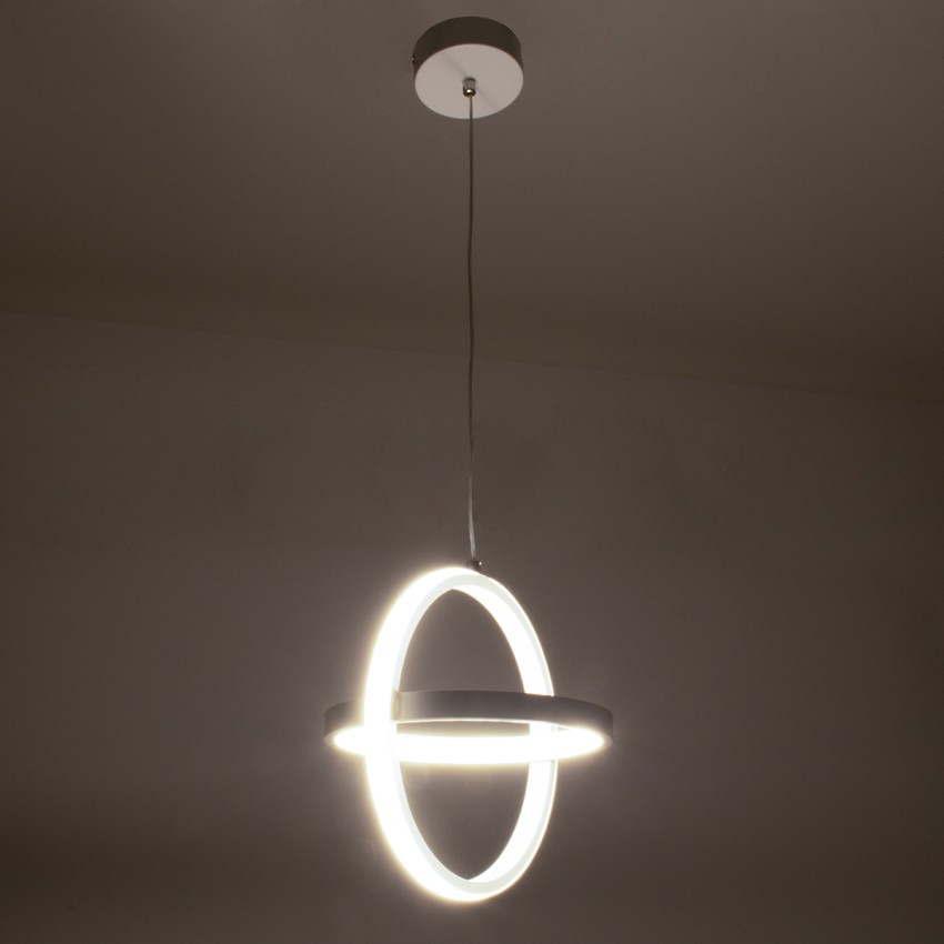 ALICE  Κρεμαστό Φωτιστικό Οροφής Design LED CCT 20W 2400lm 300° AC 220-240V - Εναλλαγή Φωτισμού μέσω Διακόπτη On/Off All In One Ψυχρό 6000k+Φυσικό 4500k+Θερμό 2700k Μ25 x Π22 x Υ25cm - Λευκό