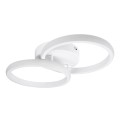GLOBOSTAR® CORA  Μοντέρνο Φωτιστικό Οροφής LED 18W 2160lm 300° AC 220-240V IP20 Ρυθμιζόμενο Λευκό CCT με On/Off 2700K/4500K/6000K - Lumileds SMD Chip - Λευκό Ματ - Μ36 x Π20.5 x Υ7cm
