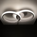 GLOBOSTAR® CORA  Μοντέρνο Φωτιστικό Οροφής LED 18W 2160lm 300° AC 220-240V IP20 Ρυθμιζόμενο Λευκό CCT με On/Off 2700K/4500K/6000K - Lumileds SMD Chip - Λευκό Ματ - Μ36 x Π20.5 x Υ7cm