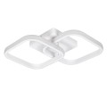 GLOBOSTAR® NORA  Μοντέρνο Φωτιστικό Οροφής LED 22W 2640lm 300° AC 220-240V IP20 Ρυθμιζόμενο Λευκό CCT με On/Off 2700K/4500K/6000K - Lumileds SMD Chip - Λευκό Ματ - Μ40 x Π24 x Υ7cm