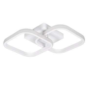 GLOBOSTAR® NORA  Μοντέρνο Φωτιστικό Οροφής LED 22W 2640lm 300° AC 220-240V IP20 Ρυθμιζόμενο Λευκό CCT με On/Off 2700K/4500K/6000K - Lumileds SMD Chip - Λευκό Ματ - Μ40 x Π24 x Υ7cm